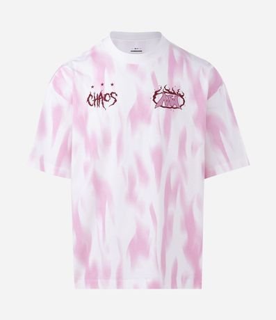 Remera Oversized Sportcore en Algodón con Estampa Chaos 5