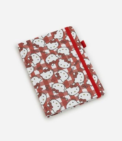 Cuaderno con Estampado Hello Kitty y Elástico Contrastante
