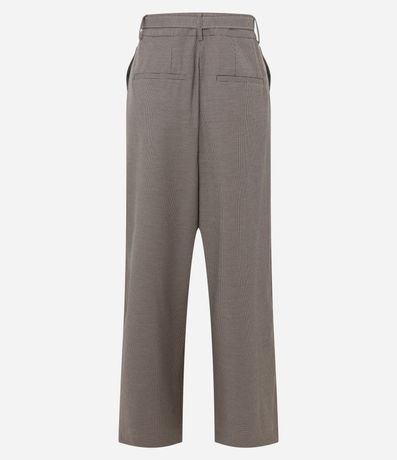 Pantalón Wide Leg Sastrería con Estampa Pied de Poule 8