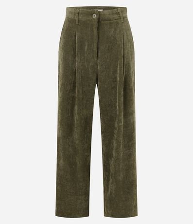 Pantalón Wide Leg en Terciopelo con Detalle en la Cintura 7