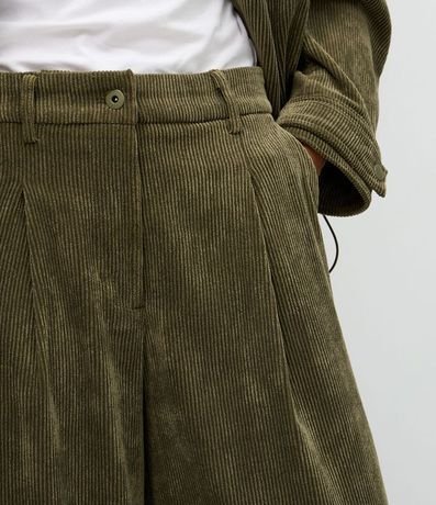 Pantalón Wide Leg en Terciopelo con Detalle en la Cintura 5