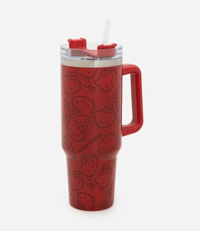Vaso Térmico con Pajita y Estampa de Hello Kitty 1,2L