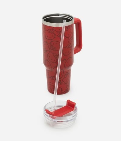 Vaso Térmico con Pajita y Estampa de Hello Kitty 1,2L 4