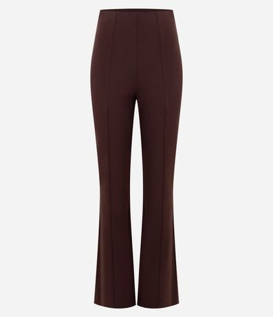 Pantalón Flare en Punto Roma con Recortes