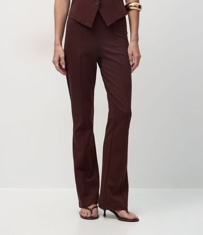 Pantalón Flare en Punto Roma con Recortes 3