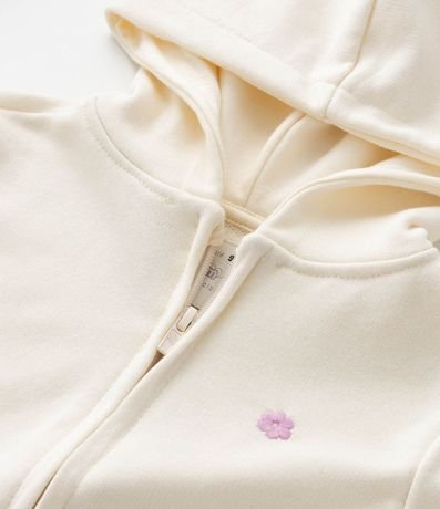 Campera Infantil en Algodón con Bordado de Flor - Talle 1 a 6 años 6