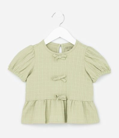 Conjunto Infantil Texturizado con Batita y Short con Bolsillos - Talle 1 a 6 Años 2