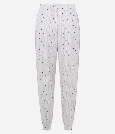 Pantalón de Pijama en Peach Touch con Estampa de Corazón 5