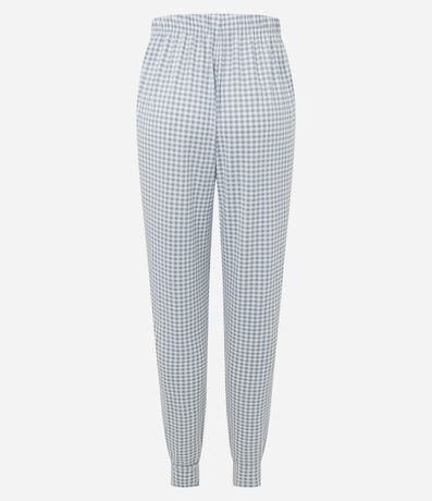 Pantalón de Pijama Jogger con Estampa de Cuadros 5