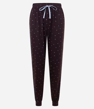 Pantalón de Pijama en Peach Touch con Estampado de Corazón 4