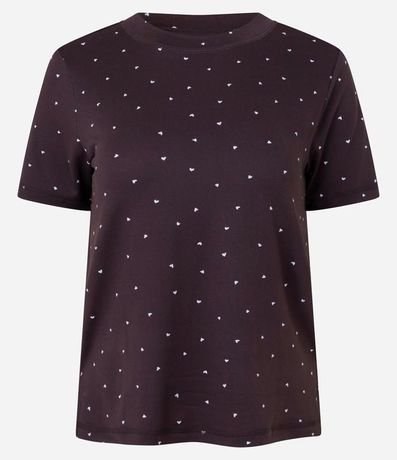 Blusa de Pijama en Peach Touch con Estampado de Corazón 5