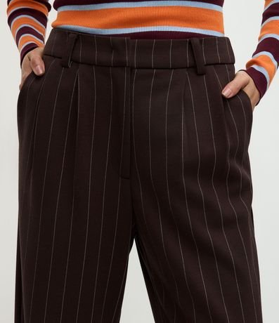 Pantalón Recto Raya de Tiza en Punto Roma 5