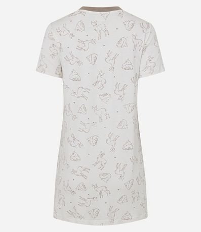 Camisón corta en Viscosa con Estampa de Animalito 4