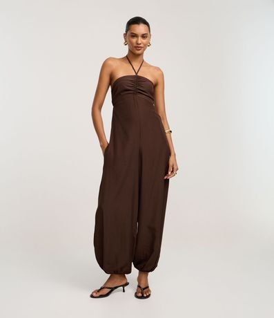 Mono Boho Aladim Frente Única en Viscosa con Busto Fruncido 2