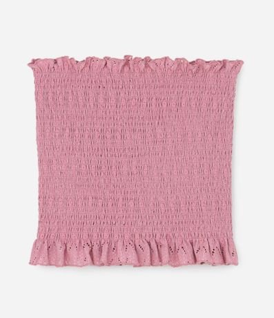 Blusa Infantil Cropped Texturizada con Volado – Talle 5 a 14 años