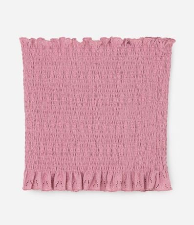 Blusa Infantil Cropped Texturizada con Volado – Talle 5 a 14 años 2