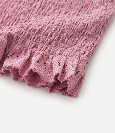 Blusa Infantil Cropped Texturizada con Volado – Talle 5 a 14 años 4