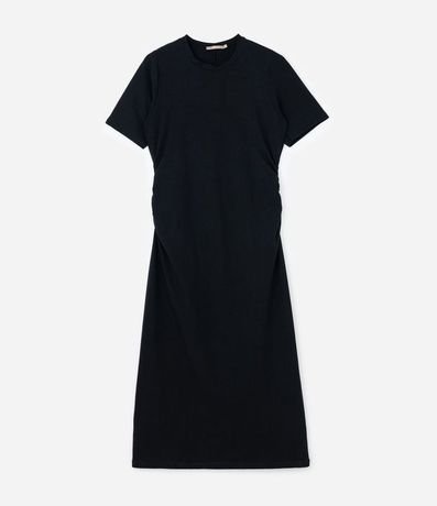 Vestido Midi en Cotton con Fruncido Lateral Curve & Plus Size