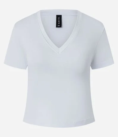 Blusa Regular en Cotton con Escote V 4