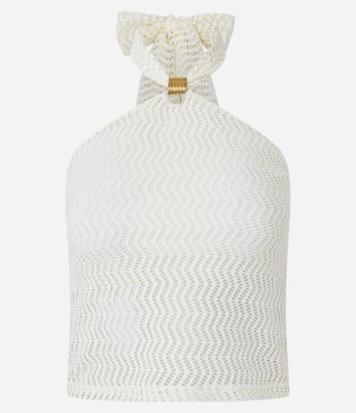 Blusa Frente Única con Adornos y Textura