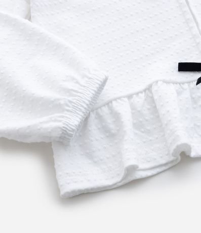 Blusa Infantil con Lacitos Aplicados y Texturizada - Tam1 a 6 años 5