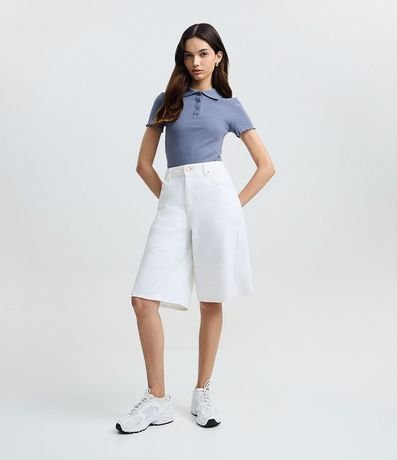 Blusa Polo con Manga Corta Frufru 2