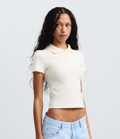 Blusa Polo con Manga Corta Frufru