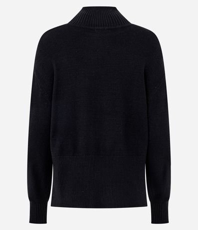 Blusa Alargada en Punto con Cuello Alto 7