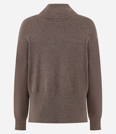 Blusa Alargada en Punto con Cuello Alto 7