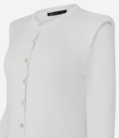 Cardigan Regular en Punto con Hombreras 6