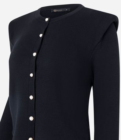 Cardigan Regular en Punto con Hombreras 6