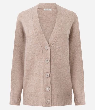 Cardigan en Punto con Botones Grandes 5