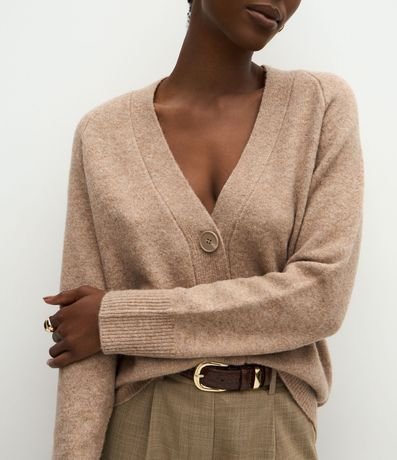 Cardigan en Punto con Botones Grandes 3