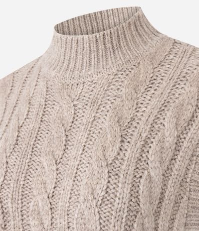 Chaleco Largo en Tricot Pesado con Cuello Alto 6