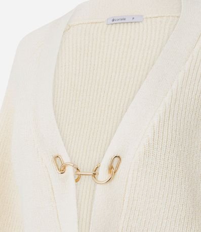 Cardigan Oversize Estructurado en Tricot con Hebillas 7