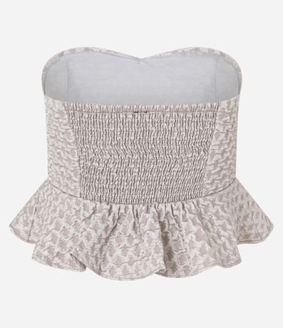 Blusa Peplum en Jacquard con Textura Capitoneada 7