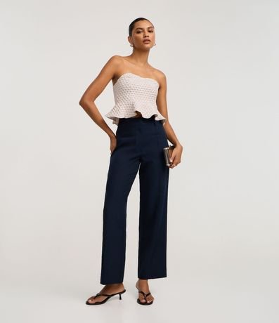 Blusa Peplum en Jacquard con Textura Capitoneada 2