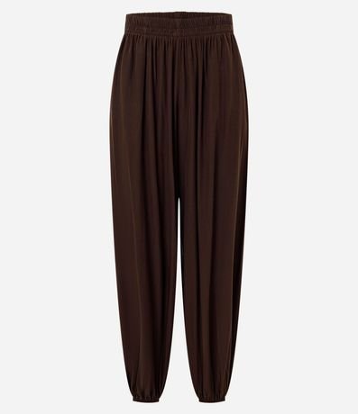 Pantalón Boho Balloon en Viscosa con Cintura Elástica y Bajo 5