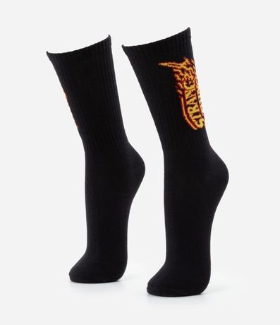 Media Caña Larga en Algodón con Estampa Stranger Things