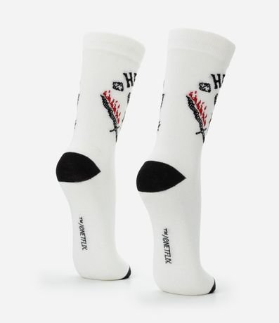 Media Caña Larga en Algodón con Estampa Hellfire Club Stranger Things 3