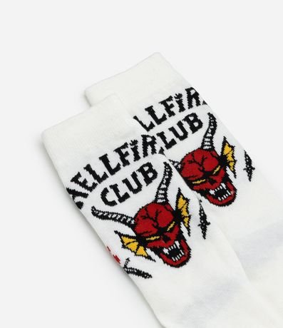 Media Caña Larga en Algodón con Estampa Hellfire Club Stranger Things 4