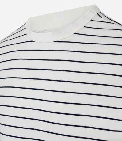 Remera Regula en Algodón con Estampa de Rayas 2