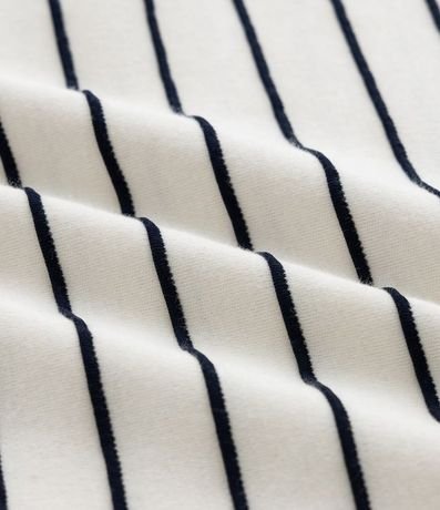 Remera Regula en Algodón con Estampa de Rayas 4