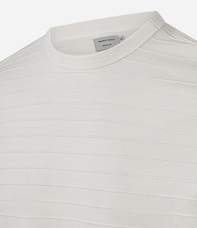 Remera Regular en Algodón Trabajado en Relieve 2