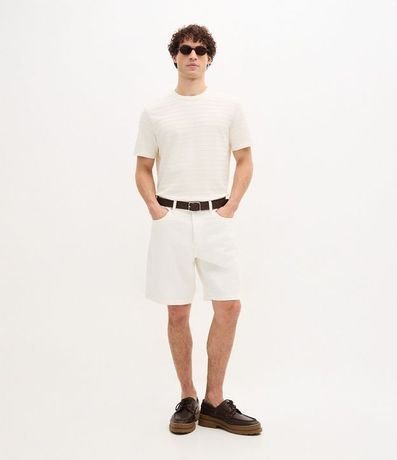 Remera Regular en Algodón Trabajado en Relieve 2