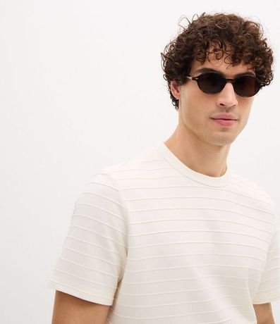 Remera Regular en Algodón Trabajado en Relieve 3