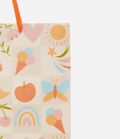 Bolsa Mediana para Presente de Papel Texturizado con Estampado 2