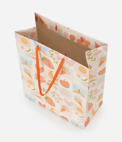 Bolsa Mediana para Presente de Papel Texturizado con Estampado 3