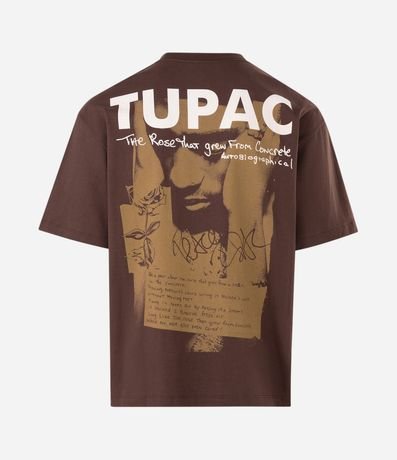 Remera Boxy en Algodón con Estampado Tupac The Rose 6