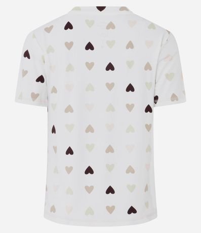 Blusa de Pijama en Peach Touch con Estampa de Corazón 6